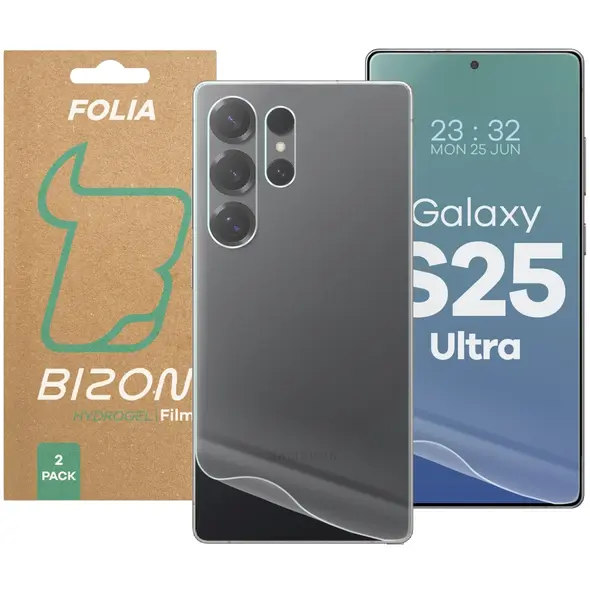 Folia hydrożelowa na tył i przód Bizon Glass Hydrogel Pack do Samsung Galaxy S25 Ultra