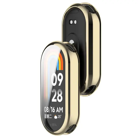 Etui z osłoną ekranu Bizon Case Watch Felipe do Xiaomi Mi Smart Band 8 złote