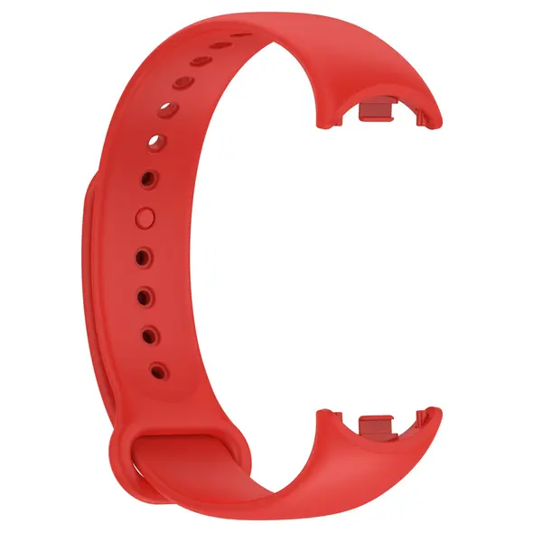 Pasek Bizon Strap Watch Dots do Xiaomi Mi Smart Band 8 czerwony