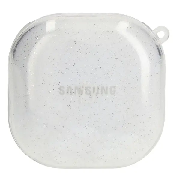 Etui Bizon Case Headphone Clear do Samsung Galaxy Buds Live / Pro / Buds2 / Buds2 Pro / Buds FE przezroczysto-brokatowe