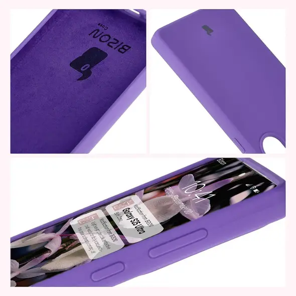 Silikonowe etui Bizon Soft Case do Samsung Galaxy S25 Ultra fioletowe