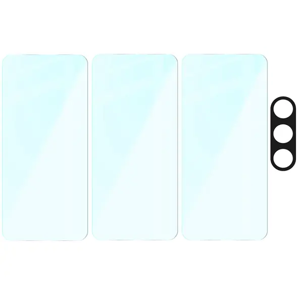 3x szkło na ekran + 1x na aparat BIZON Clear 2 Pack do Samsung Galaxy S25+ Plus