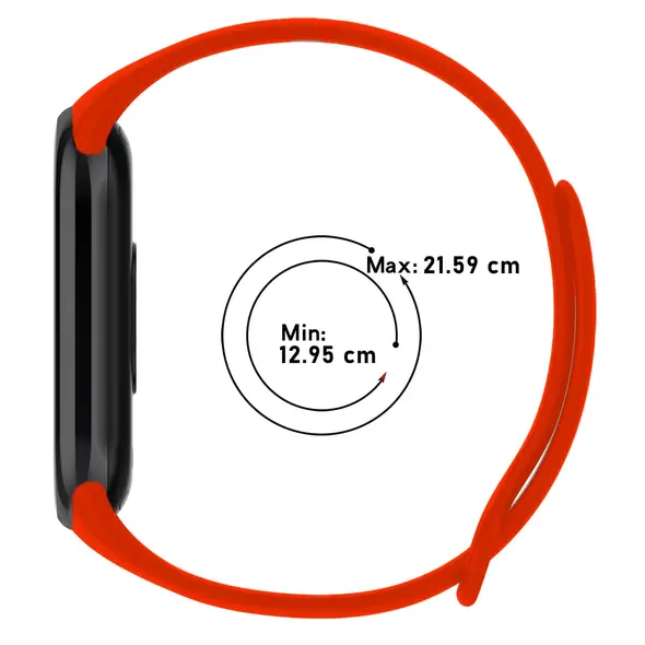 Pasek Bizon Strap Watch Dots do Xiaomi Mi Smart Band 8 czerwony