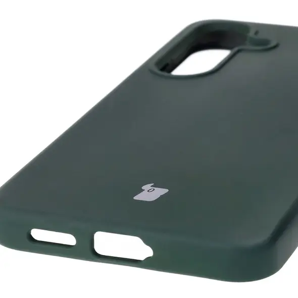 Silikonowe etui Bizon Soft Case do Samsung Galaxy S25 ciemnozielone