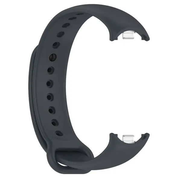 Silikonowy pasek Bizon Strap Watch Silicone do Xiaomi Smart Band 9 / 9 NFC / 8 ciemnoszary