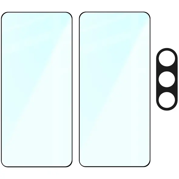 2x szkło na ekran + 1x na aparat BIZON Edge 2 Pack do Samsung Galaxy S25+ Plus