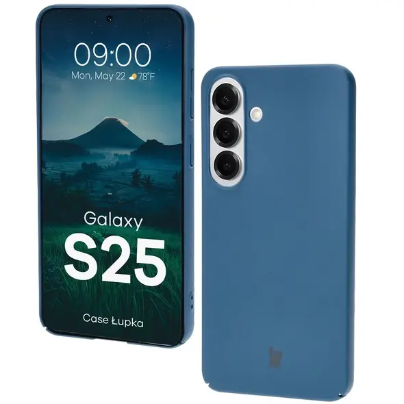 Etui Bizon Case Łupka do Samsung Galaxy S25 niebieskie
