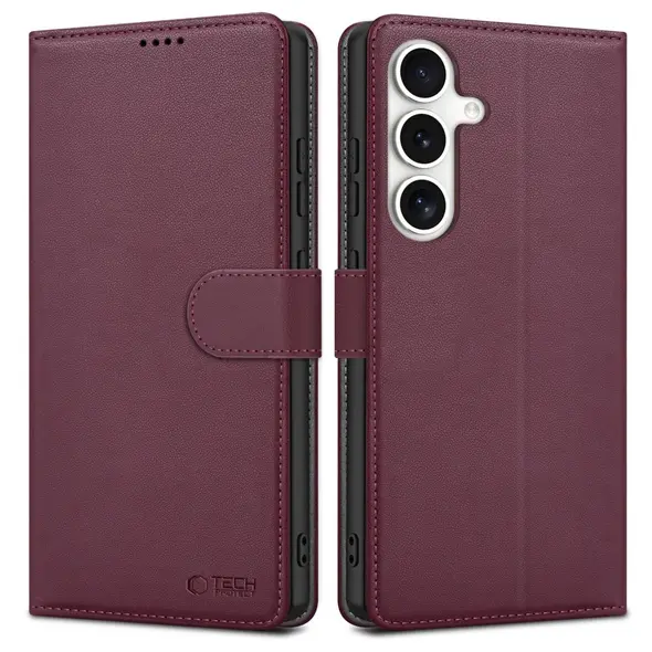 Etui Tech-Protect Wallet Samsung Galaxy S25 Mulberry