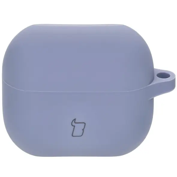 Silikonowe etui z karabińczykiem Bizon Case Headphone Silicone do Samsung Galaxy Buds 3 / 3 Pro szare
