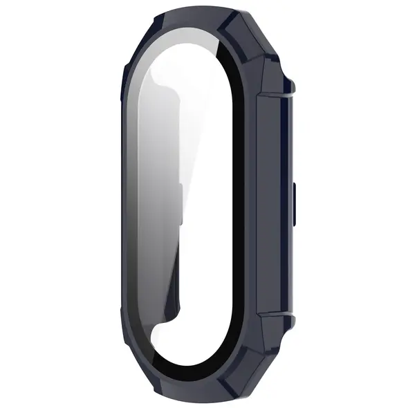 Etui Bizon Case+Glass Set do Xiaomi Mi Smart Band 8 niebieskie