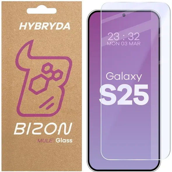 Elastyczne szkło hybrydowe Bizon Glass Mule do Samsung Galaxy S25
