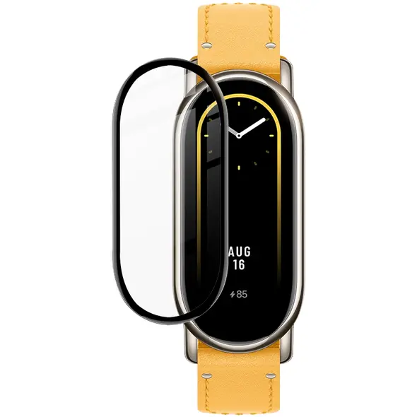 Szkło hybrydowe Bizon Glass Watch Edge Hybrid do Mi Smart Band 8 czarne
