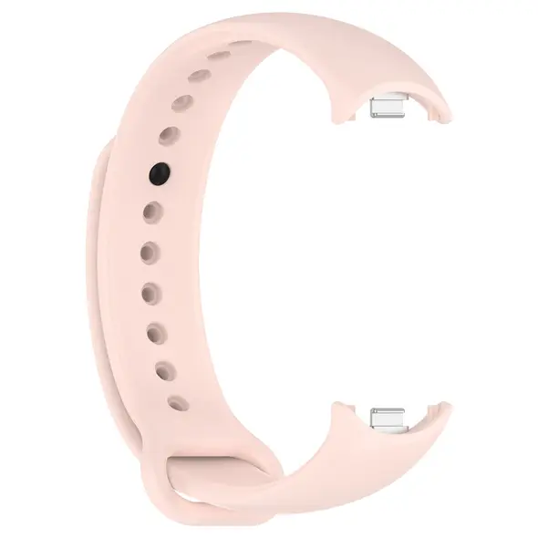 Silikonowy pasek Bizon Strap Watch Silicone do Xiaomi Smart Band 9 / 9 NFC / 8 jasnoróżowy