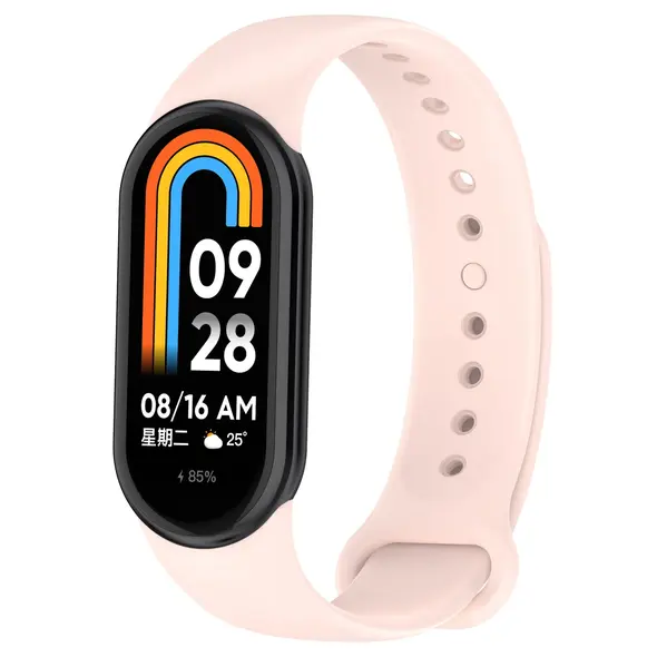 Pasek Bizon Strap Watch Dots do Xiaomi Mi Smart Band 8 jasnoróżowy