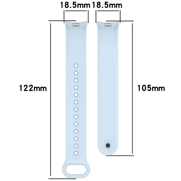 Silikonowy pasek Bizon Strap Watch Silicone do Xiaomi Smart Band 9 / 9 NFC / 8 jasnoniebieski