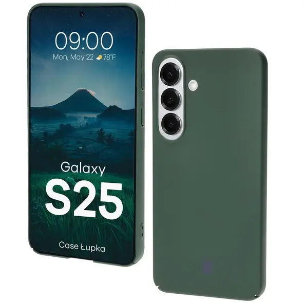Etui Bizon Case Łupka do Samsung Galaxy S25 zielone