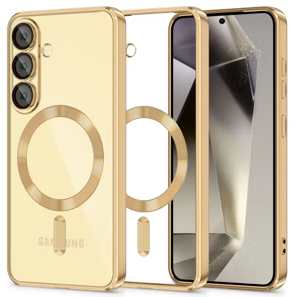 Etui Tech-Protect Magflex MagSafe Samsung Galaxy S25 Shiny Gold