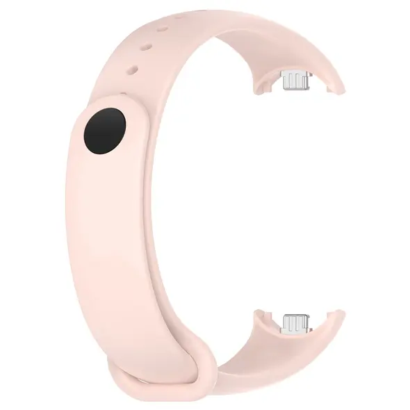 Silikonowy pasek Bizon Strap Watch Silicone do Xiaomi Smart Band 9 / 9 NFC / 8 jasnoróżowy