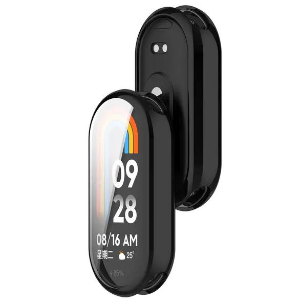Etui z osłoną ekranu Bizon Case Watch Felipe do Xiaomi Mi Smart Band 8 czarne