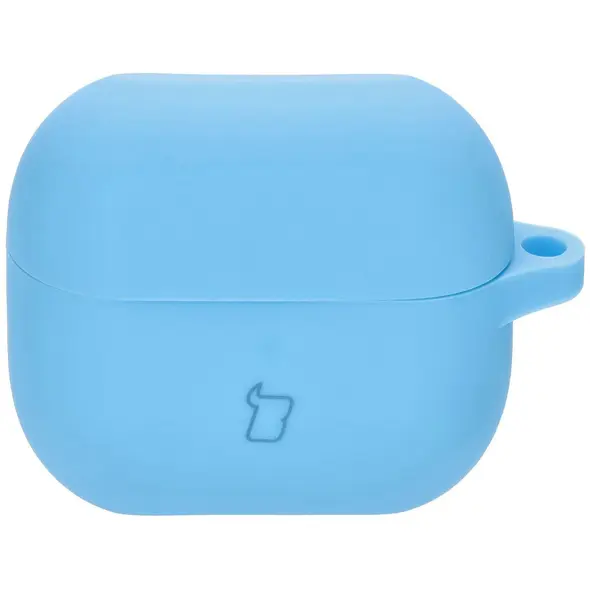 Silikonowe etui z karabińczykiem Bizon Case Headphone Silicone do Samsung Galaxy Buds 3 / 3 Pro niebieskie