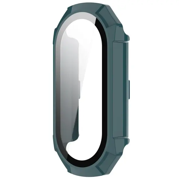 Etui ze szkłem do zegarka Bizon Case+Glass Watch do Xiaomi Smart Band 9 zielone