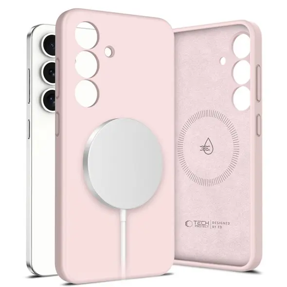 Etui Tech-Protect Liquid Silicone MagSafe Samsung Galaxy S25 Pink Pearl