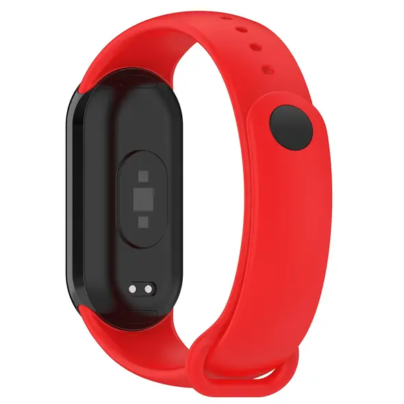 Silikonowy pasek Bizon Strap Watch Silicone do Xiaomi Smart Band 9 / 9 NFC / 8 czerwony