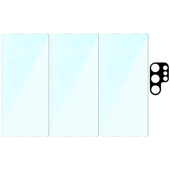 3x szkło na ekran + 1x na aparat Bizon Clear 2 Pack do Samsung Galaxy S25 Ultra