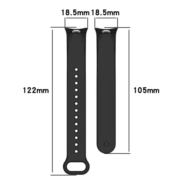Silikonowy pasek Bizon Strap Watch Silicone do Xiaomi Smart Band 9 / 9 NFC / 8 czarny