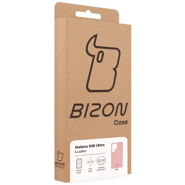 Etui Bizon Case Łupka do Samsung Galaxy S25 Ultra różowe