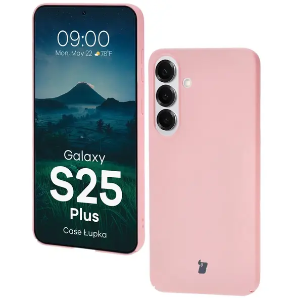 Etui Bizon Case Łupka do Samsung Galaxy S25+ Plus różowe