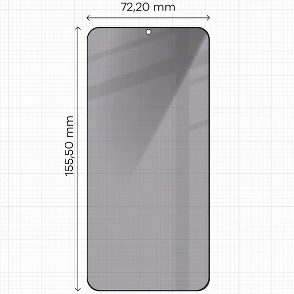 Prywatyzujące szkło hartowane Bizon Glass Edge Shadow do Samsung Galaxy S25 Plus / S24 Plus przyciemniane z czarną ramką