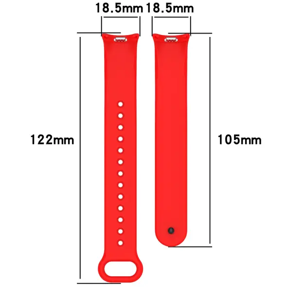 Silikonowy pasek Bizon Strap Watch Silicone do Xiaomi Smart Band 9 / 9 NFC / 8 czerwony