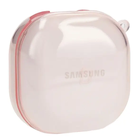 Etui Bizon Case Headphone Clear do Samsung Galaxy Buds Live / Pro / Buds2 / Buds2 Pro / Buds FE przezroczysto-różowe