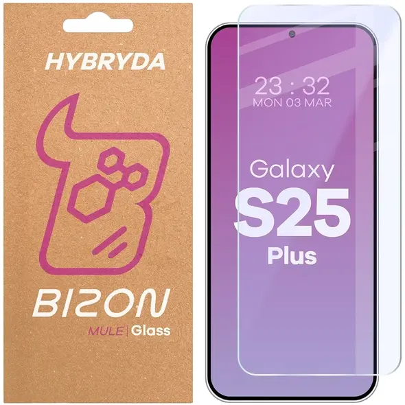 Elastyczne szkło hybrydowe Bizon Glass Mule do Samsung Galaxy S25+ Plus