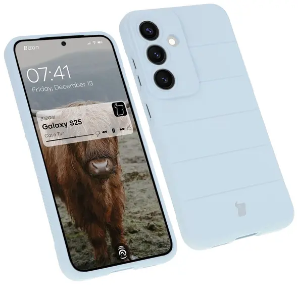 Pancerne etui Bizon Case Tur do Samsung Galaxy S25 jasnoniebieskie