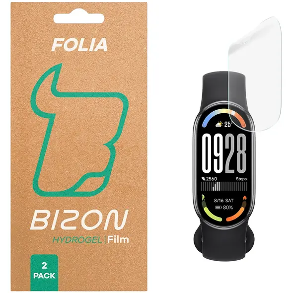 Folia hydrożelowa na ekran Bizon Glass Watch Hydrogel do Xiaomi Smart Band 10 [2 PACK]