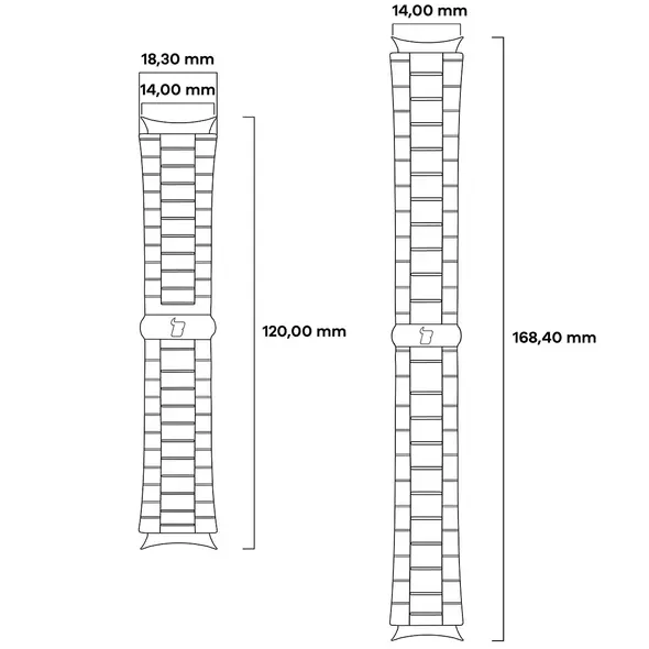 Pasek ze stali nierdzewnej Bizon Strap Watch Aura do Xiaomi Smart Band 9 / 9 NFC / 8 różowozłoty