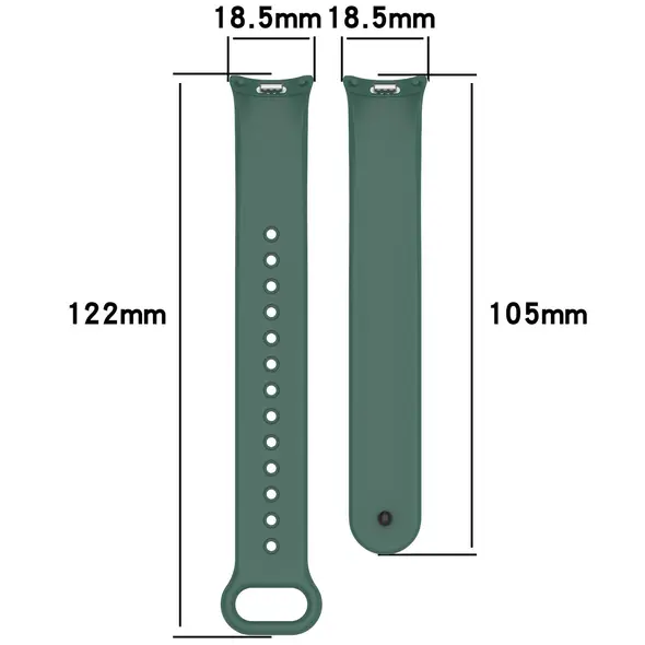 Silikonowy pasek Bizon Strap Watch Silicone do Xiaomi Smart Band 9 / 9 NFC / 8 ciemnozielony