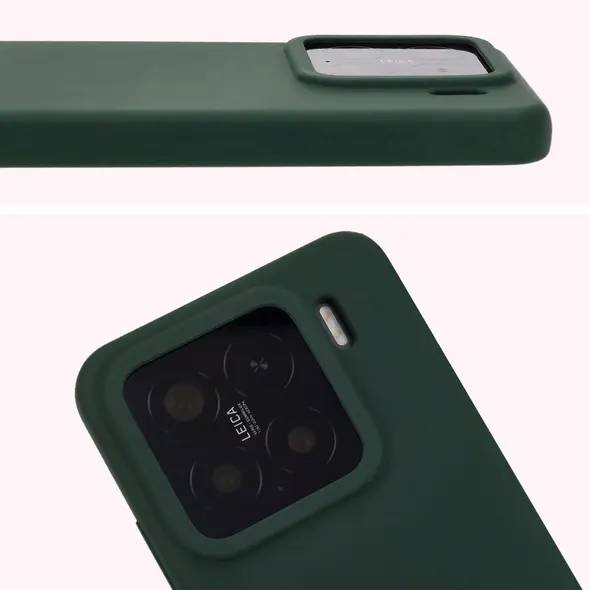 Silikonowe etui Bizon Soft Case do Xiaomi 15 ciemnozielone