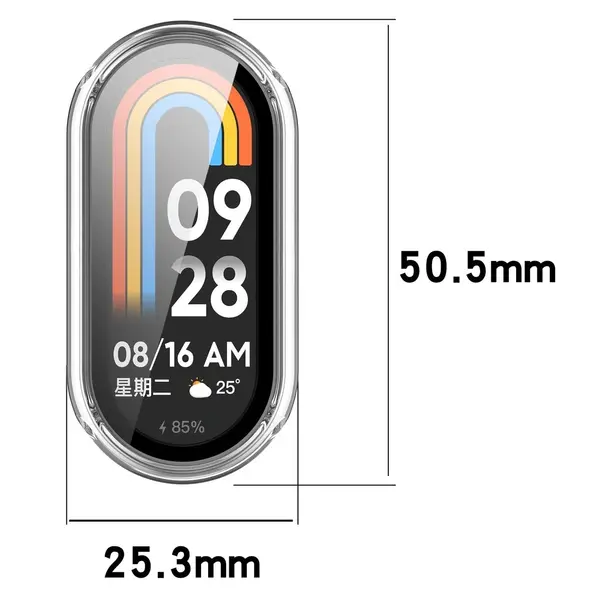 Etui ze szkłem do zegarka Bizon Case+Glass Watch do Xiaomi Smart Band 10 przeźroczyste
