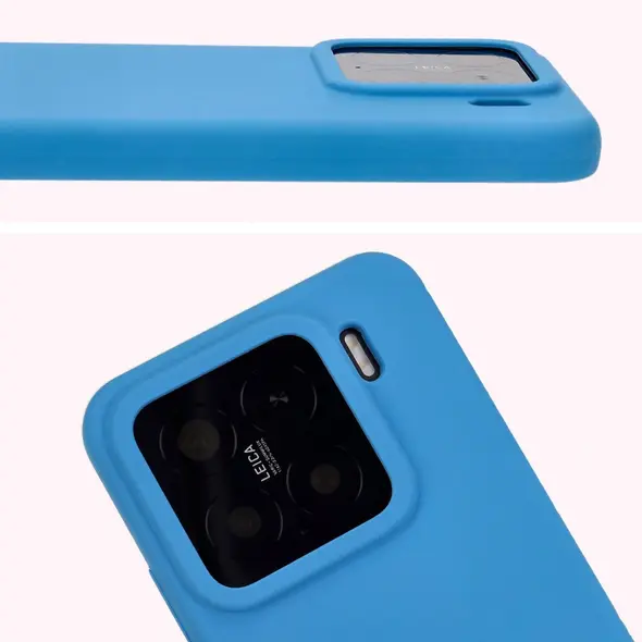 Silikonowe etui Bizon Soft Case do Xiaomi 15 niebieskie