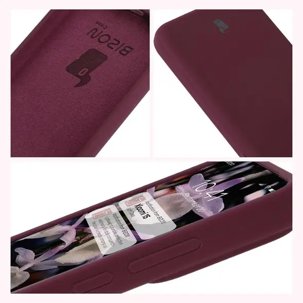 Silikonowe etui Bizon Soft Case do Xiaomi 15 ciemnofioletowe
