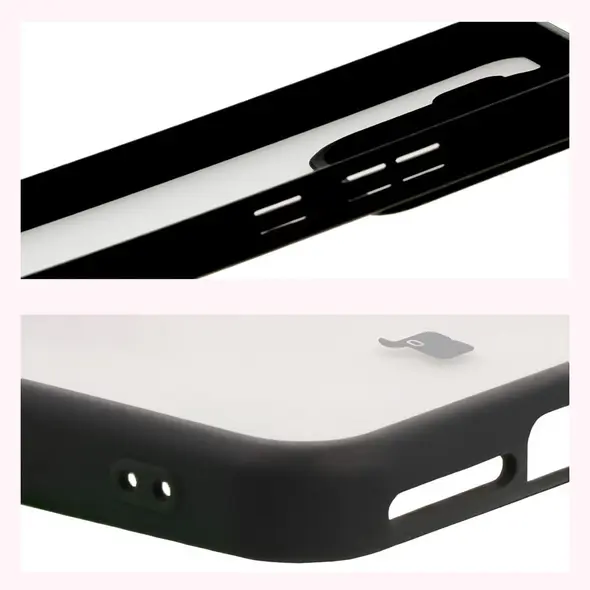 Etui Bizon Case Angelo do Xiaomi 15 przydymione z czarną ramką