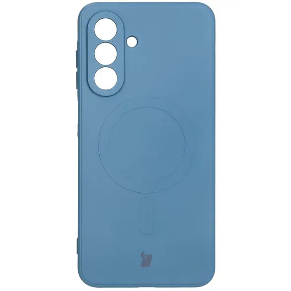 Silikonowe etui z pierścieniem magnetycznym Bizon Case Silicone Magnetic Sq do Samsung Galaxy A26 5G granatowe