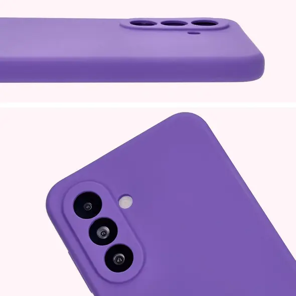 Silikonowe etui Bizon Soft Case do Samsung Galaxy A36 5G fioletowe