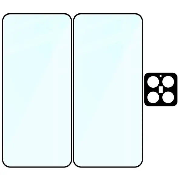 2x szkło na ekran + szkło na aparat Bizon Edge 2 Pack do Xiaomi 15
