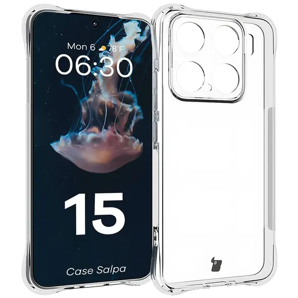 Elastyczne etui Bizon Case Salpa do Xiaomi 15 przezroczyste