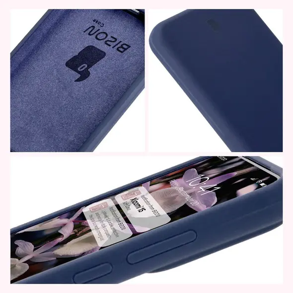 Silikonowe etui Bizon Soft Case do Xiaomi 15 ciemnoniebieskie