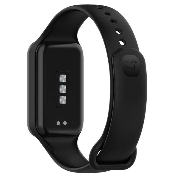 Etui z paskiem Bizon Strap + Case Watch Dots do Xiaomi Redmi Smart Band 2 / Xiaomi Mi Band 8 Active czarne